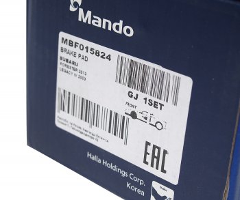 2 579 р. Колодки тормозные SUBARU Legacy,Outbak,Tribeca (03-) (2.03.6) передние (4шт.)MANDO MANDO mbf015824  с доставкой в г. Керчь. Увеличить фотографию 3