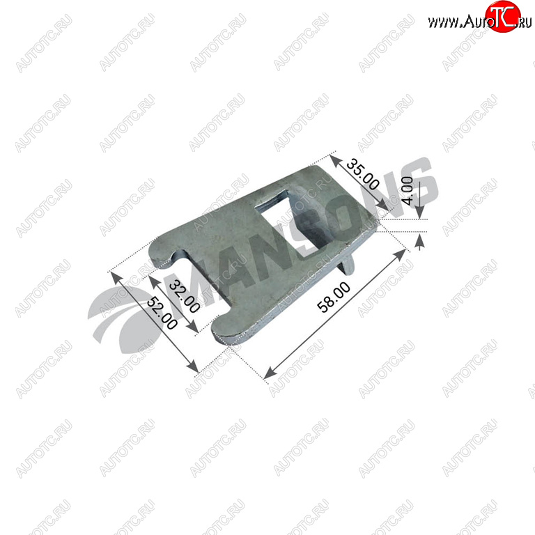39 р. Пластина BPW колодок (SN2642) MANSONS MANSONS mbl92  с доставкой в г. Керчь