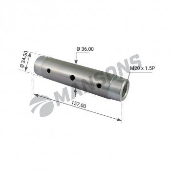 569 р. Палец BPW колодки тормозной (36x157) MANSONS MANSONS mbp3050  с доставкой в г. Керчь. Увеличить фотографию 1