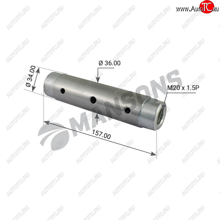 569 р. Палец BPW колодки тормозной (36x157) MANSONS MANSONS mbp3050  с доставкой в г. Керчь