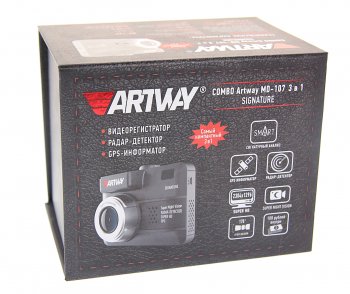 12 849 р. Видеорегистратор с радар-детектором GPS ARTWAY ARTWAY md-107  с доставкой в г. Керчь. Увеличить фотографию 4