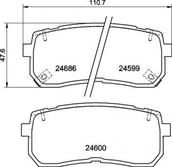 1 499 р. Колодки тормозные HYUNDAI Starex H-1 (07-) задние (4шт.) MINTEX MINTEX mdb2922 MINTEX mdb2922  с доставкой в г. Керчь. Увеличить фотографию 1
