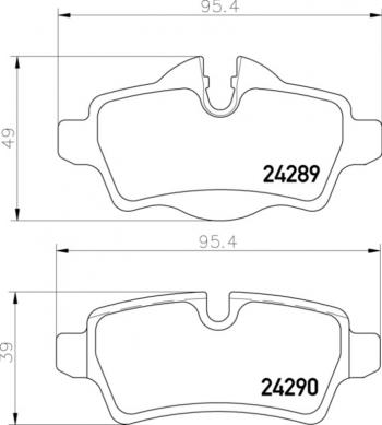 1 259 р. Колодки тормозные MINI Cooper (06-) задние (4шт.) MINTEX MINTEX mdb2930  с доставкой в г. Керчь. Увеличить фотографию 1