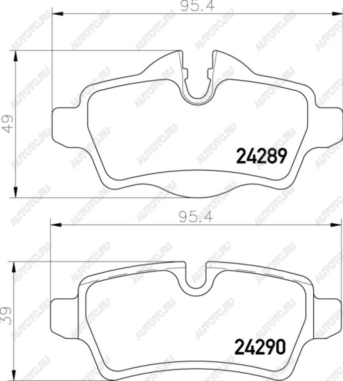 1 259 р. Колодки тормозные MINI Cooper (06-) задние (4шт.) MINTEX MINTEX mdb2930  с доставкой в г. Керчь
