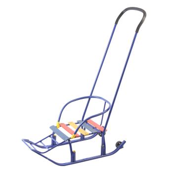 979 р. Санки металлические (с колесиками) 5+ Мишутка NO NAME метеор-3005  с доставкой в г. Керчь. Увеличить фотографию 2