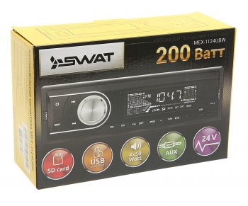 2 499 р. Магнитола автомобильная 1DIN 24V SWAT SWAT mex-1124ubw 24v  с доставкой в г. Керчь. Увеличить фотографию 4