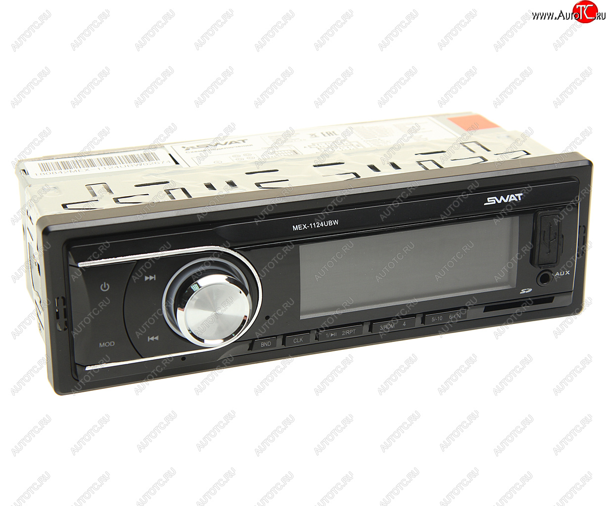 2 499 р. Магнитола автомобильная 1DIN 24V SWAT SWAT mex-1124ubw 24v  с доставкой в г. Керчь