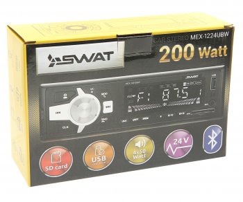 2 099 р. Магнитола автомобильная 1DIN 24V SWAT SWAT mex-1224ubw 24v  с доставкой в г. Керчь. Увеличить фотографию 4