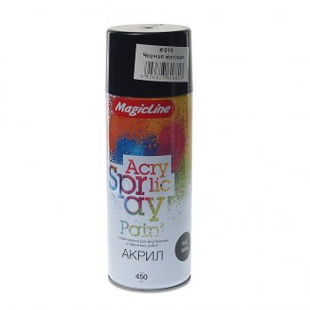 299 р. Краска черная матовая аэрозоль 400мл MAGICLINE MAGICLINE mg-010  с доставкой в г. Керчь. Увеличить фотографию 1