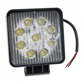 719 р. Фара рабочего света 115мм 27W (рассеянный свет) квадратная MISTAR MISTAR mis-27w flood(sq)  с доставкой в г. Керчь. Увеличить фотографию 1
