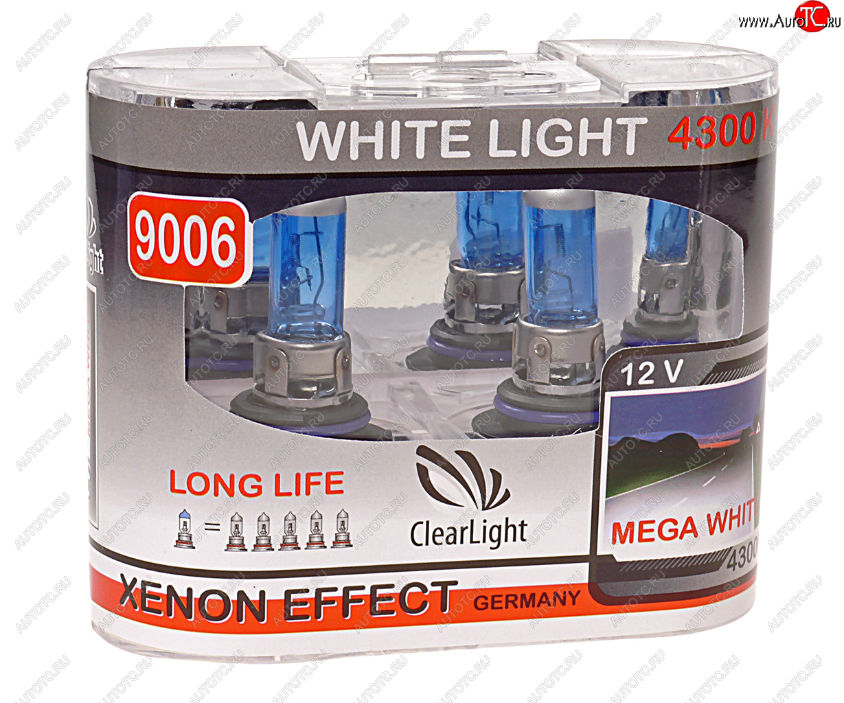 689 р. Лампа 12V HB4 51W P22d бокс (2шт.) White Light CLEARLIGHT CLEARLIGHT ml9006wl  с доставкой в г. Керчь