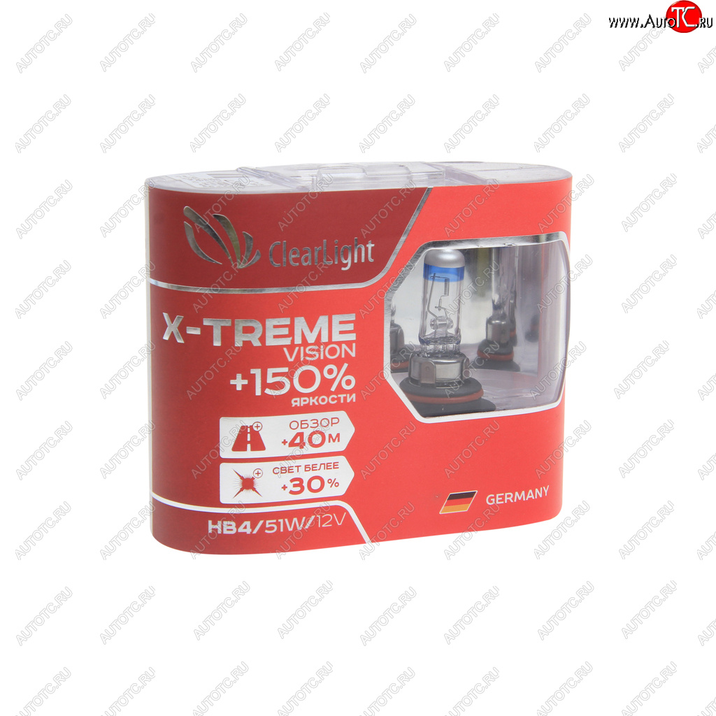 969 р. Лампа 12V HB4 51W P22d +150% бокс (2шт.) X-treme Vision CLEARLIGHT CLEARLIGHT ml9006xtv150  с доставкой в г. Керчь
