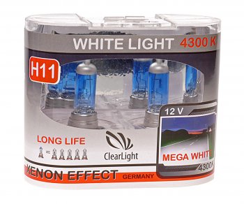 719 р. Лампа 12V H11 55W PGJ19-2 бокс (2шт.) White Light CLEARLIGHT CLEARLIGHT mlh11wl  с доставкой в г. Керчь. Увеличить фотографию 1