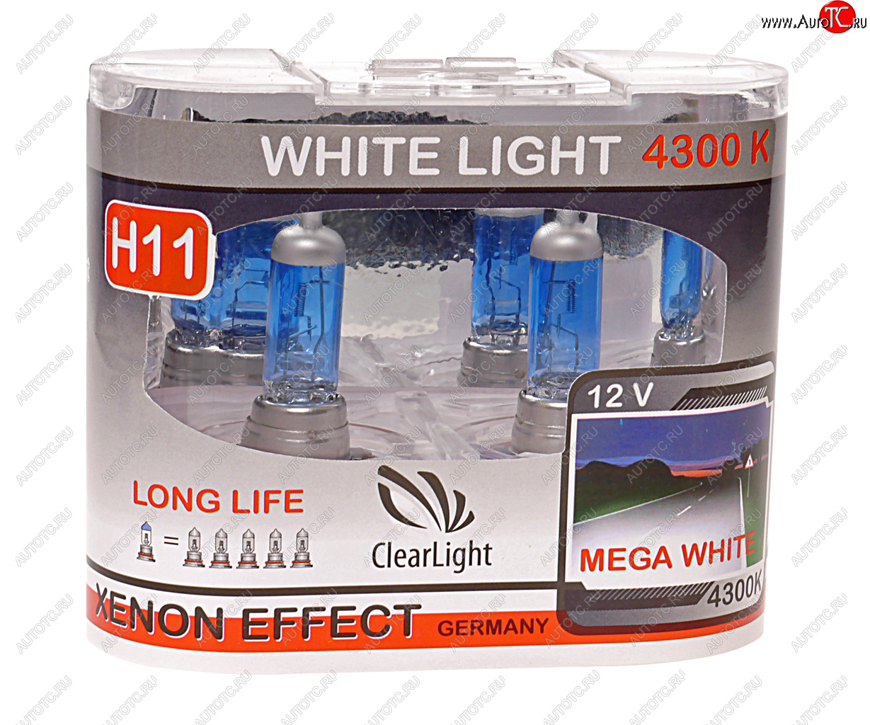 719 р. Лампа 12V H11 55W PGJ19-2 бокс (2шт.) White Light CLEARLIGHT CLEARLIGHT mlh11wl  с доставкой в г. Керчь
