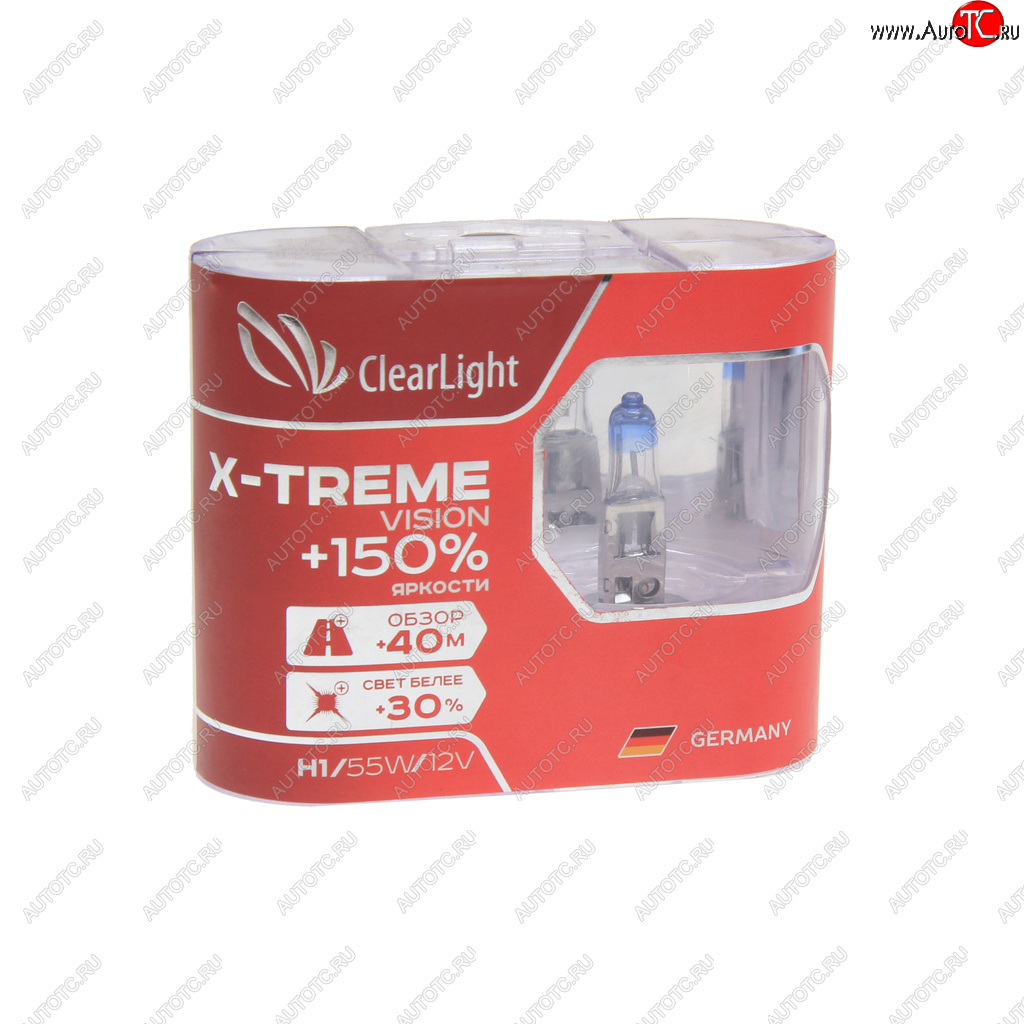 649 р. Лампа 12V H1 55W +150% бокс (2шт.) X-treme Vision CLEARLIGHT CLEARLIGHT mlh1xtv150  с доставкой в г. Керчь