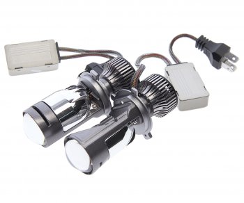4 199 р. Лампа светодиодная 12V H4 P43t с линзой (2шт.) OPTIMA OPTIMA ml-h4-40  с доставкой в г. Керчь. Увеличить фотографию 1