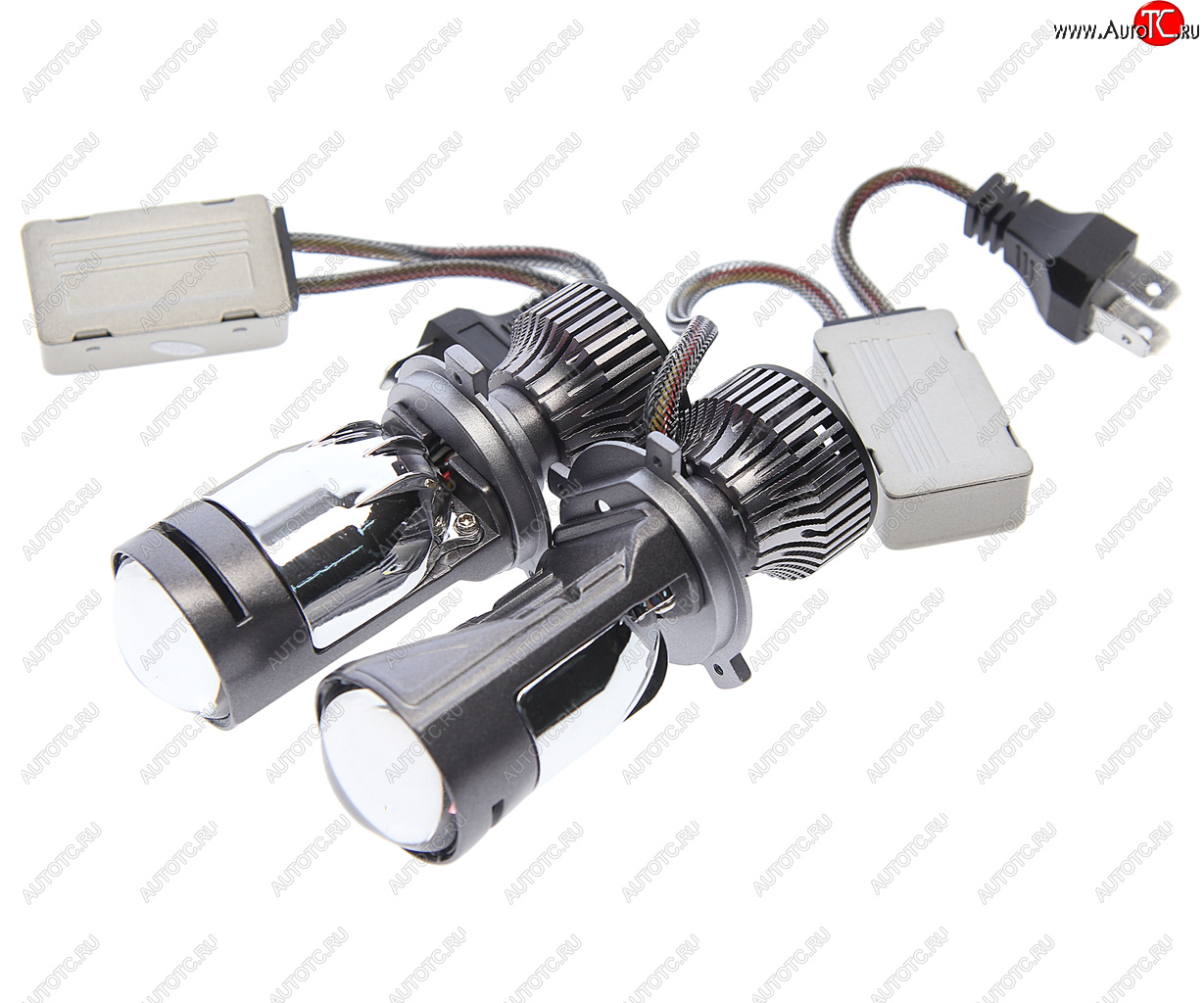 4 199 р. Лампа светодиодная 12V H4 P43t с линзой (2шт.) OPTIMA OPTIMA ml-h4-40  с доставкой в г. Керчь