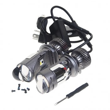 5 299 р. Лампа светодиодная 12V H4 P43t с линзой (2шт.) OPTIMA OPTIMA ml-h4-45 OPTIMA ml-h4-45  с доставкой в г. Керчь. Увеличить фотографию 1