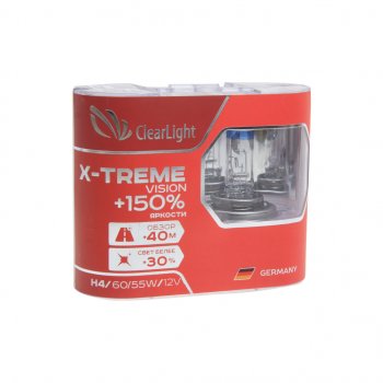 989 р. Лампа 12V H4 6055W P43t +150% бокс (2шт.) X-treme Vision CLEARLIGHT CLEARLIGHT mlh4xtv150  с доставкой в г. Керчь. Увеличить фотографию 1
