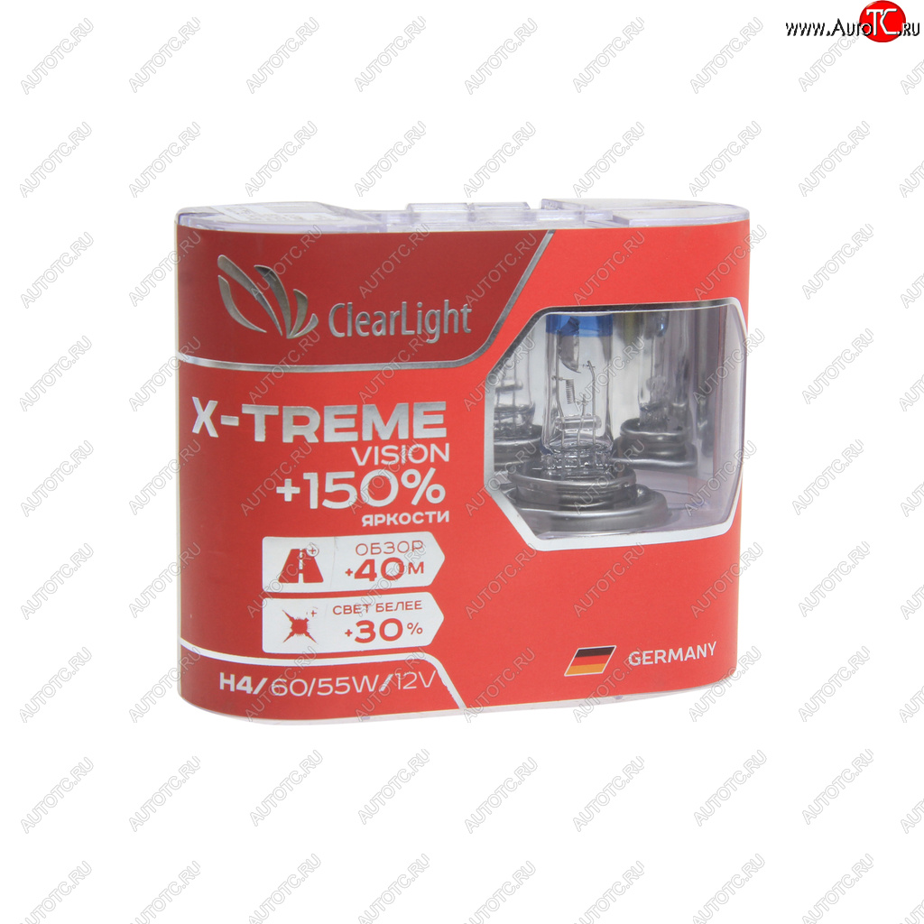 989 р. Лампа 12V H4 6055W P43t +150% бокс (2шт.) X-treme Vision CLEARLIGHT CLEARLIGHT mlh4xtv150  с доставкой в г. Керчь
