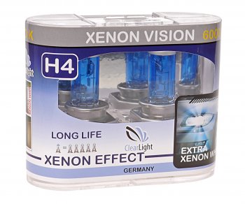799 р. Лампа 12V H4 6055W P43t бокс (2шт.) Xenon Vision CLEARLIGHT CLEARLIGHT mlh4xv  с доставкой в г. Керчь. Увеличить фотографию 1