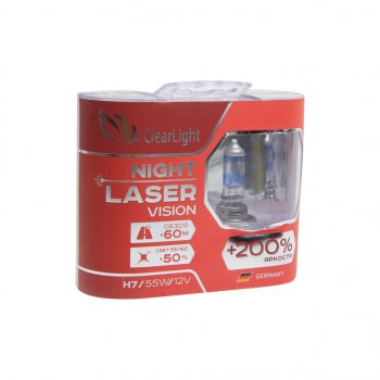 Лампа 12V H7 55W +200% (2шт.) Night Laser Vision CLEARLIGHT Acura CL YA1 купе (1996-1999)