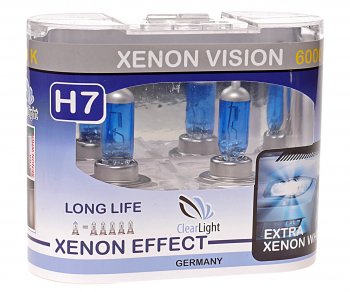 699 р. Лампа 12V H7 55W PX26d бокс (2шт.) Xenon Vision CLEARLIGHT CLEARLIGHT mlh7xv  с доставкой в г. Керчь. Увеличить фотографию 1