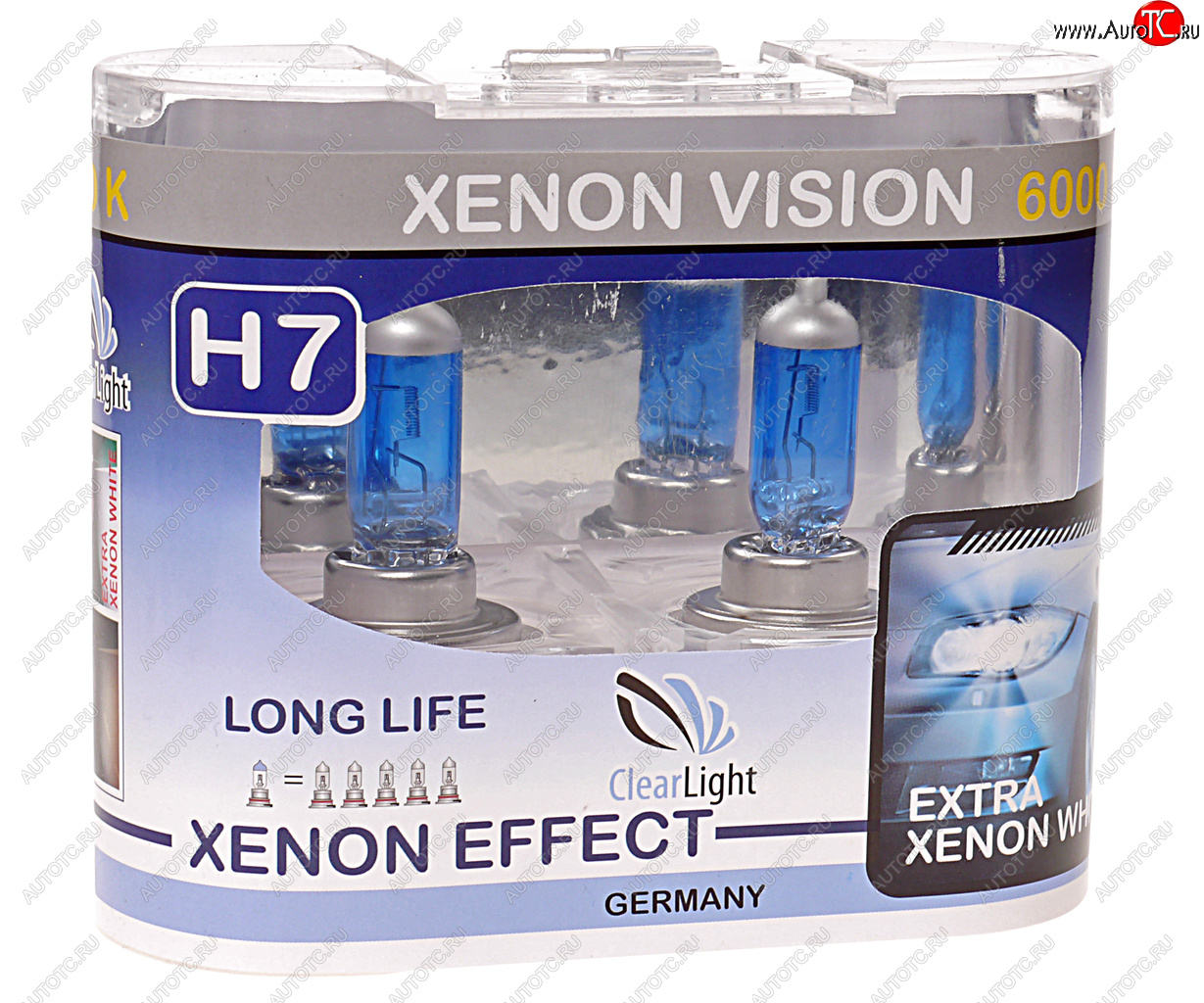 699 р. Лампа 12V H7 55W PX26d бокс (2шт.) Xenon Vision CLEARLIGHT CLEARLIGHT mlh7xv  с доставкой в г. Керчь
