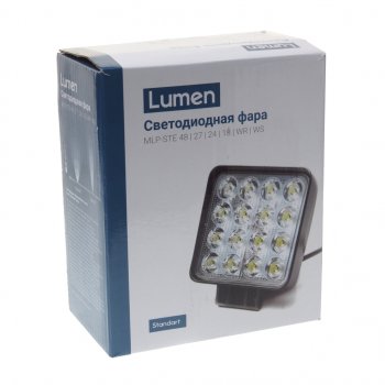 1 599 р. Фара рабочего света 125x107x58мм 48Вт (16 светодиодов) IP67 Slim Flood LUMEN LUMEN mlp-sle48ws1857f  с доставкой в г. Керчь. Увеличить фотографию 4
