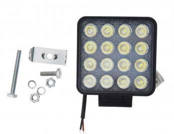 1 539 р. Фара рабочего света 106x106x40мм 48Вт (16 светодиодов) IP67 Super Slim Flood LUMEN LUMEN mlp-sse48ws-2418f  с доставкой в г. Керчь. Увеличить фотографию 2