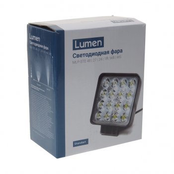 1 369 р. Фара рабочего света круглая 125x110x50мм 27Вт (9 светодиодов) IP68 Standart Flood LUMEN LUMEN mlp-ste27wr1261f  с доставкой в г. Керчь. Увеличить фотографию 4