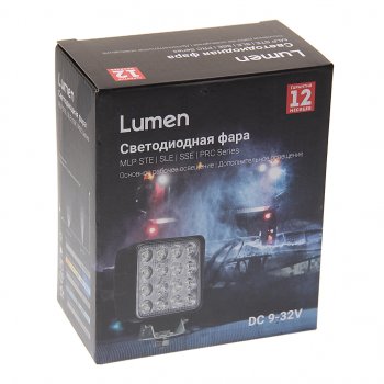 1 369 р. Фара рабочего света 125x110x50мм 27Вт (9 светодиодов) IP68 Standart Flood LUMEN LUMEN mlp-ste27ws1262f  с доставкой в г. Керчь. Увеличить фотографию 3