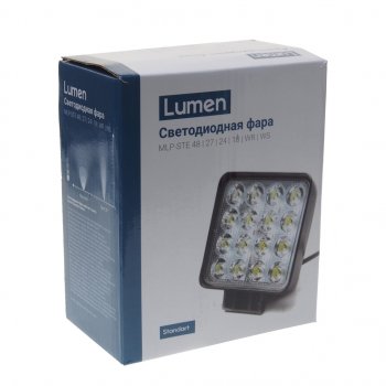 1 739 р. Фара рабочего света 127x110x68мм 48Вт (16 светодиодов) IP68 Standart Flood LUMEN LUMEN mlp-ste48ws1258f  с доставкой в г. Керчь. Увеличить фотографию 4