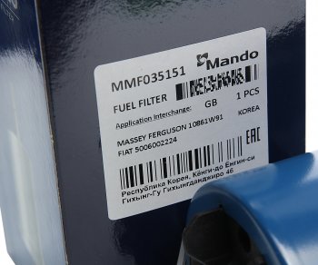 1 899 р. Фильтр топливный LIEBHERR KOBELCO NEW HOLLAND (дв.CUMMINS) MANDO MANDO mmf035151  с доставкой в г. Керчь. Увеличить фотографию 3