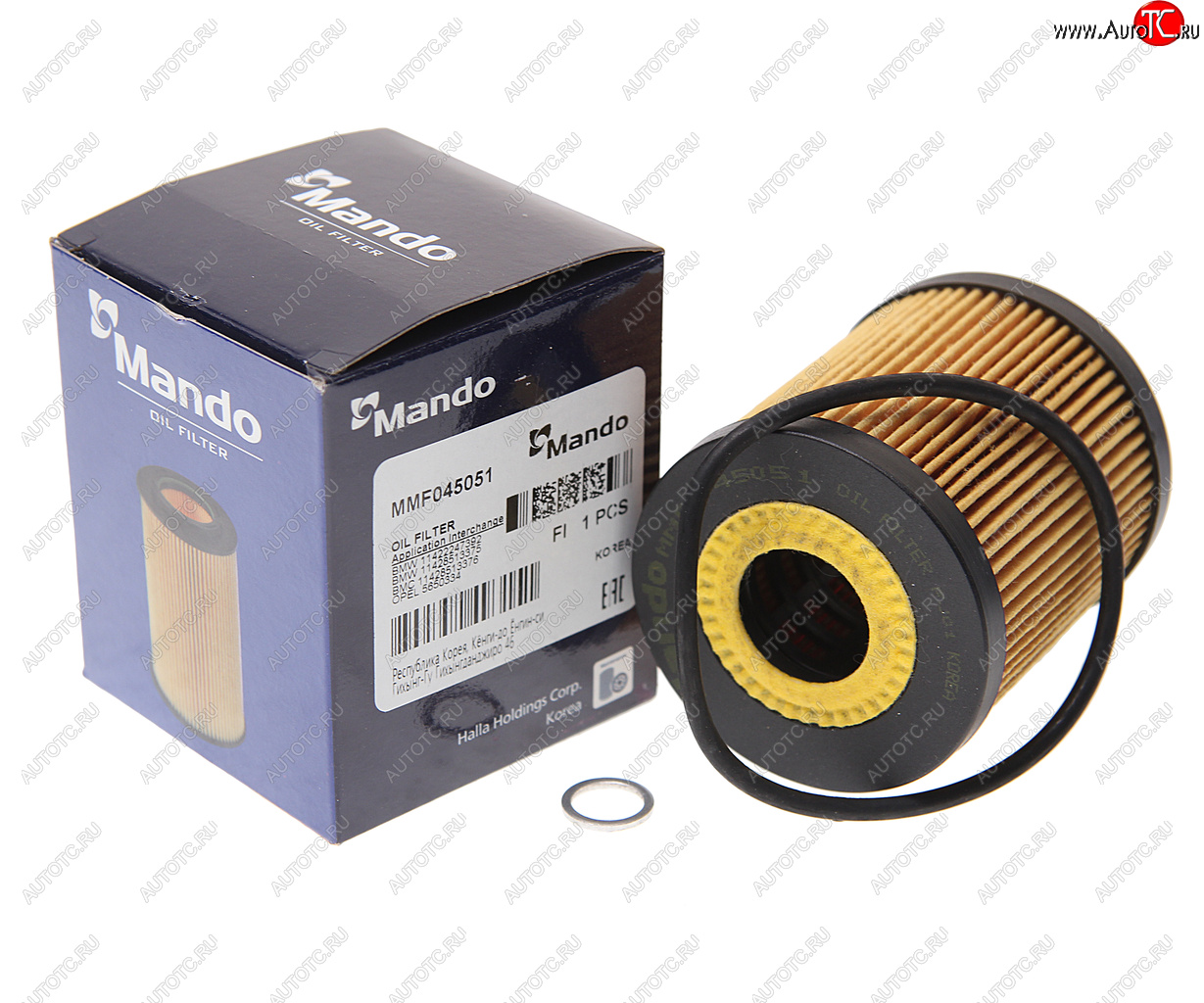 319 р. Фильтр масляный BMW 3 (E46),5 (E39),7 (E38),X5 (E53) LAND ROVER Range Rover 3 (02-) (DTDI) MANDO MANDO mmf045051  с доставкой в г. Керчь