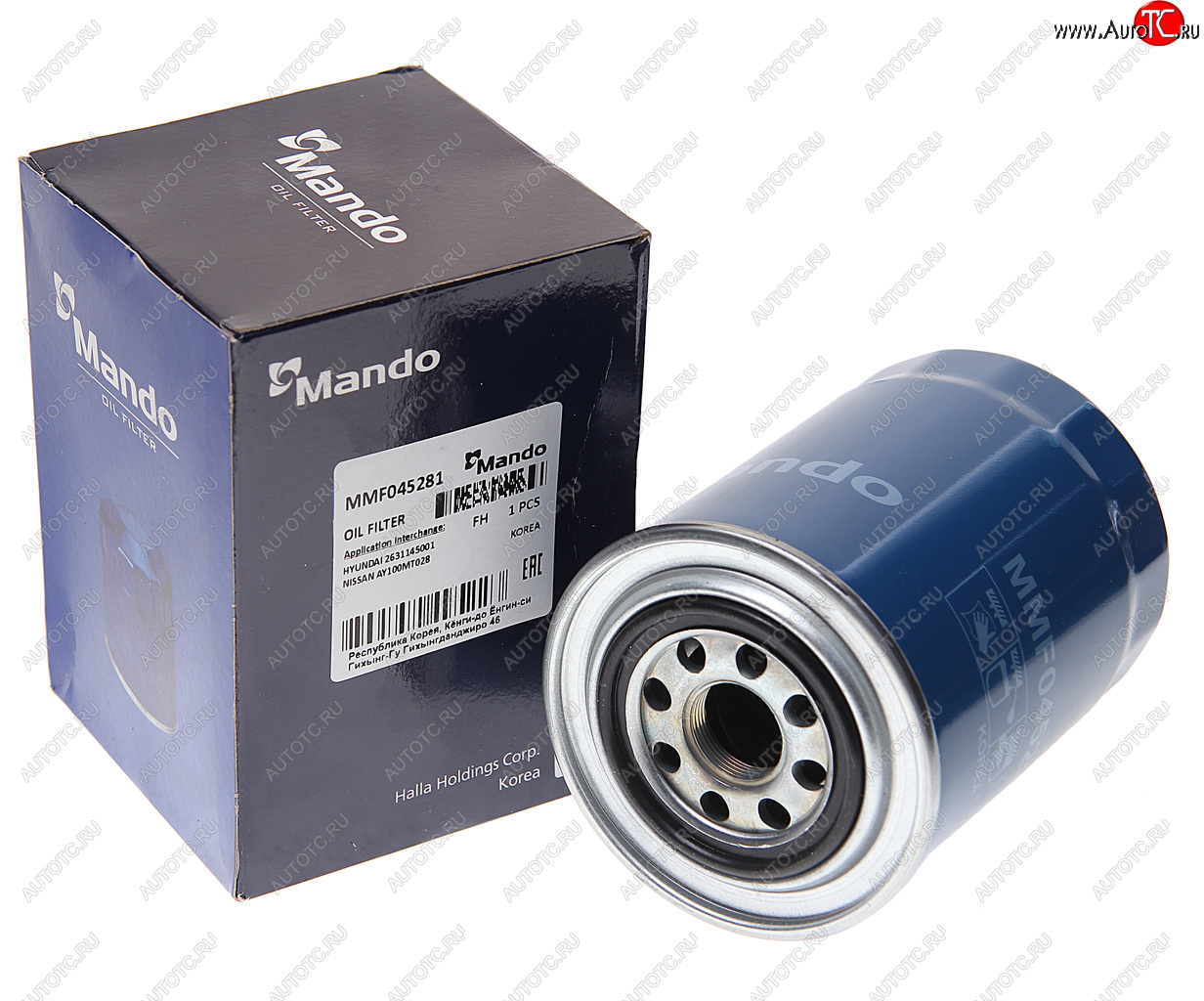1 489 р. Фильтр масляный MITSUBISHI Pajero (94-) (2.8 TD3.2 D) MANDO MANDO mmf045281  с доставкой в г. Керчь