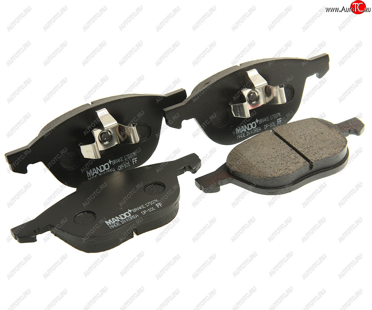 1 229 р. Колодки тормозные передние (4шт.) MANDO Ford Focus 2 хэтчбэк 3 дв. рестайлинг (2007-2011)  с доставкой в г. Керчь