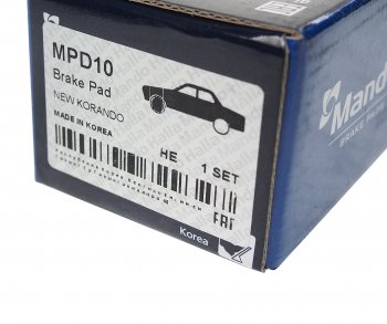 1 049 р. Колодки тормозные SSANGYONG Musso,Korando передние (4шт.) MANDO MANDO mpd10 MANDO mpd10  с доставкой в г. Керчь. Увеличить фотографию 3