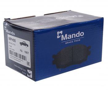 2 399 р. Колодки тормозные передние (4шт.) MANDO Hyundai Porter AU,KR (1996-2011)  с доставкой в г. Керчь. Увеличить фотографию 2