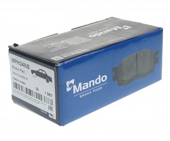 1 339 р. Колодки тормозные HYUNDAI Santa Fe (06-),H-1 KIA Sorento (06-) задние (4шт.) MANDO MANDO mph34ns  с доставкой в г. Керчь. Увеличить фотографию 2