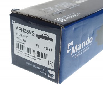 2 849 р. Колодки тормозные HYUNDAI Santa Fe (06-) передние (4шт.) MANDO MANDO mph38ns  с доставкой в г. Керчь. Увеличить фотографию 3