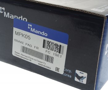 1 589 р. Колодки тормозные KIA Sephia (97-) передние (4шт.) MANDO MANDO mpk05 MANDO mpk05  с доставкой в г. Керчь. Увеличить фотографию 3