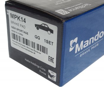 1 149 р. Колодки тормозные KIA Sportage (-03) передние (4шт.) MANDO MANDO mpk14 MANDO mpk14  с доставкой в г. Керчь. Увеличить фотографию 3