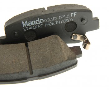 1 799 р. Колодки тормозные задние (4шт.) MANDO Hyundai Solaris (1998-2012)  с доставкой в г. Керчь. Увеличить фотографию 2