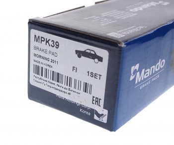 1 769 р. Колодки тормозные KIA Picanto (11-) передние (4шт.) MANDO MANDO mpk39 MANDO mpk39  с доставкой в г. Керчь. Увеличить фотографию 3