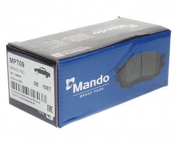 819 р. Колодки тормозные TOYOTA Yaris,Celica,Corolla задние (99-) (4шт.) MANDO MANDO mpt09 MANDO mpt09  с доставкой в г. Керчь. Увеличить фотографию 2