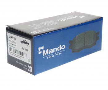 1 839 р. Колодки тормозные TOYOTA Rav 4 (00-) передние (4шт.) MANDO MANDO mpt51 MANDO mpt51  с доставкой в г. Керчь. Увеличить фотографию 2