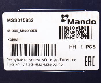 3 999 р. Амортизатор RENAULT Modus (04-) передний левый/правый газовый MANDO MANDO mss015832 MANDO mss015832  с доставкой в г. Керчь. Увеличить фотографию 3