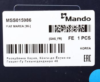 4 649 р. Амортизатор FIAT Marea (96-07) передний левыйправый газовый MANDO MANDO mss015986  с доставкой в г. Керчь. Увеличить фотографию 3