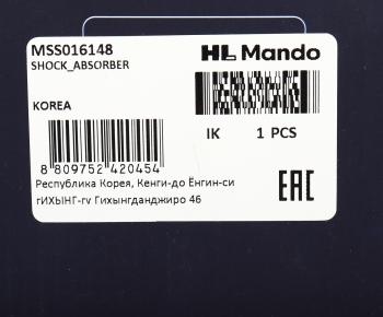 4 389 р. Амортизатор HONDA Civic 5D (06-) передний левый газовый MANDO MANDO mss016148  с доставкой в г. Керчь. Увеличить фотографию 4